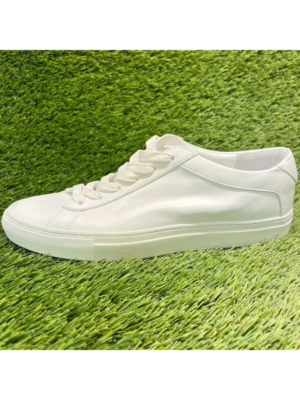 Koio Capri Low Triple White Mens Size 7 Athletic Leather Luxury Shoes Sneakers